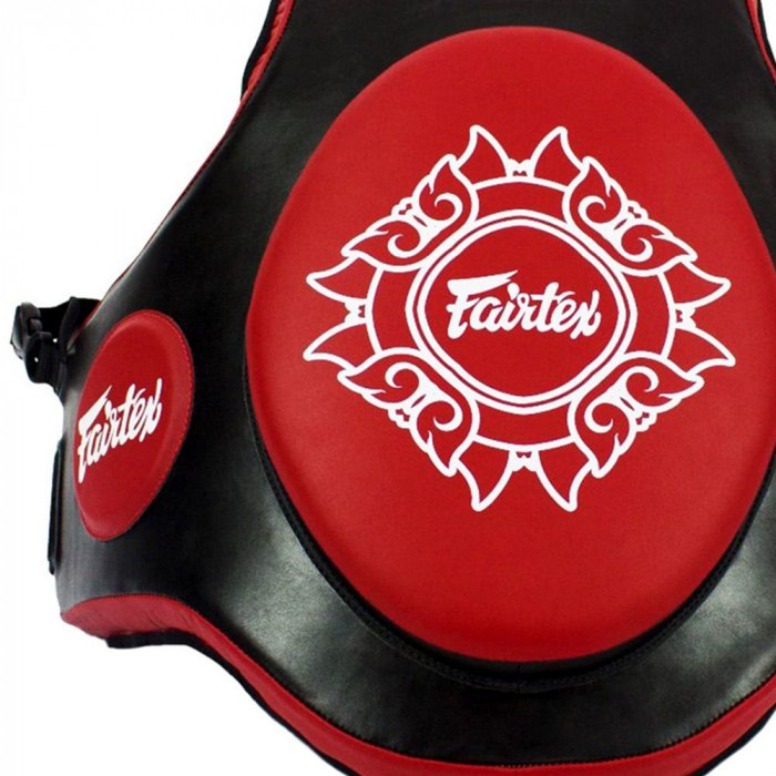 Защитный жилет тренера из Таиланда Fairtex TV2 red black