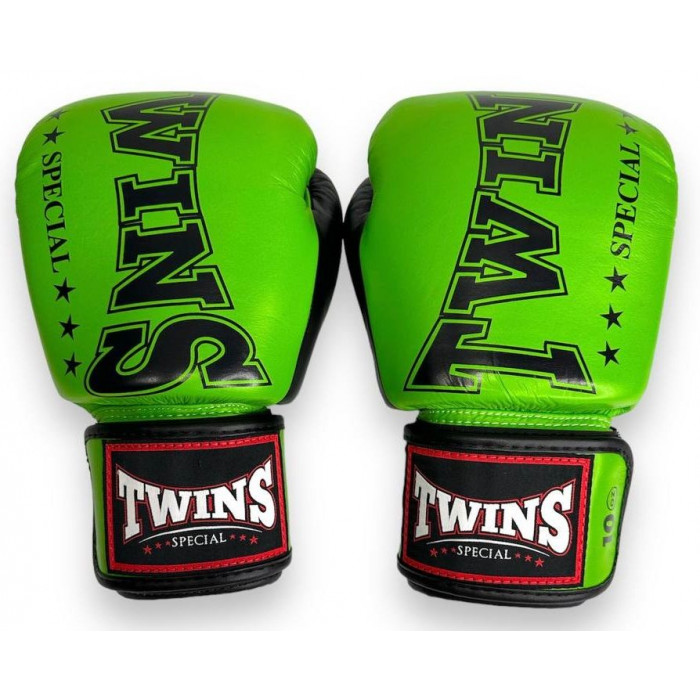 Боксерские перчатки TWINS Special BGVL3-2TA green black 10 oz