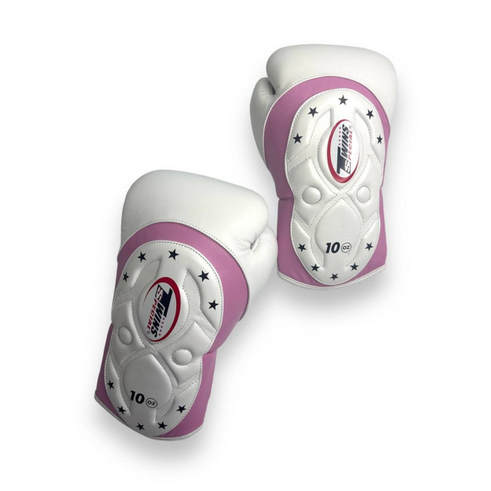 Боксерские перчатки Twins BGVL6 MK white pink 10 oz