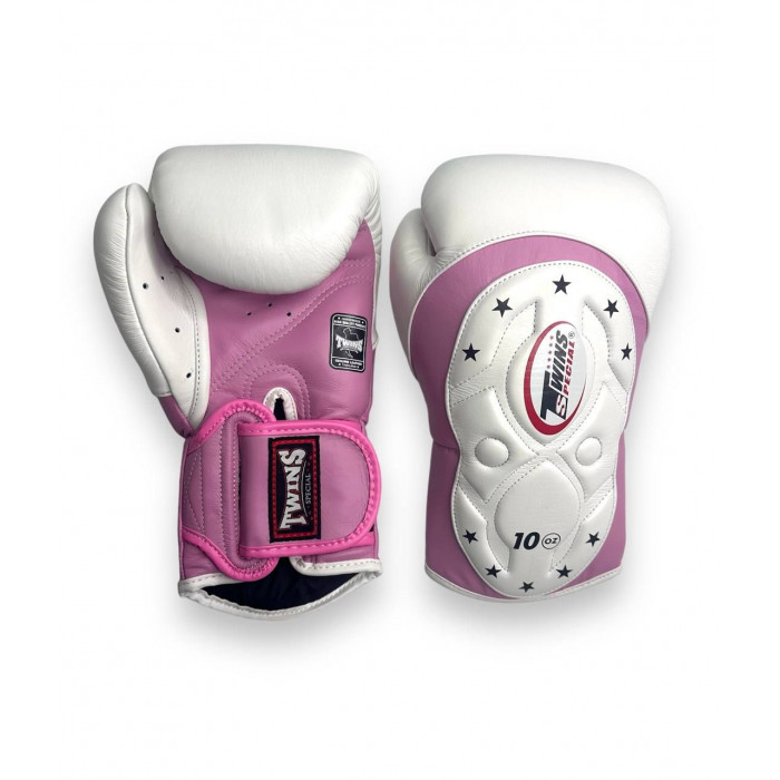 Боксерские перчатки Twins BGVL6 MK white pink 10 oz