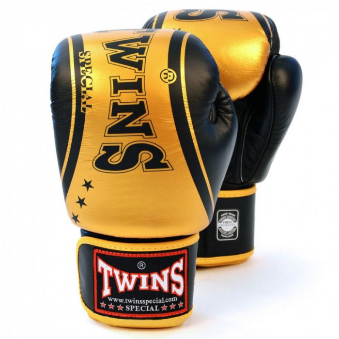Боксерские перчатки Twins Special FBGV-TW4 Gold Black 10 oz
