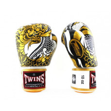 Боксерские перчатки Twins Special FBGVL3-52 Dragon white gold 10 oz