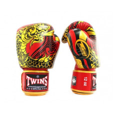 Боксерские перчатки Twins Special FBGVL3-52 Dragon red gold 14 oz