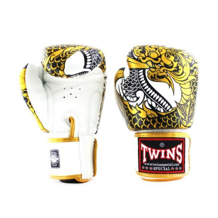 Боксерские перчатки Twins Special FBGVL3-52 Dragon white 16 oz