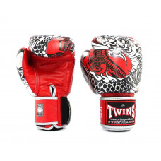 Боксерские перчатки Twins Special FBGVL3-52 Dragon red silver 10 oz