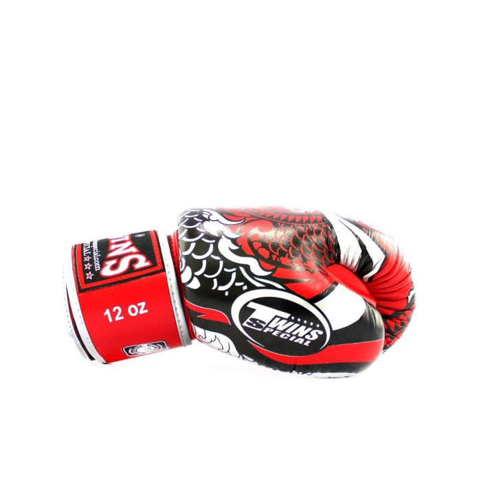 Боксерские перчатки Twins Special FBGVL3-52 Dragon red silver 14 oz