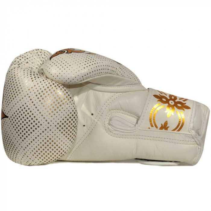 Боксерские перчатки TKB Kanok white 12 oz