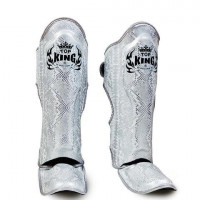 Защита голени Top King Shinguards "Super Snake" TKSGSS02 White (Silver) - XL