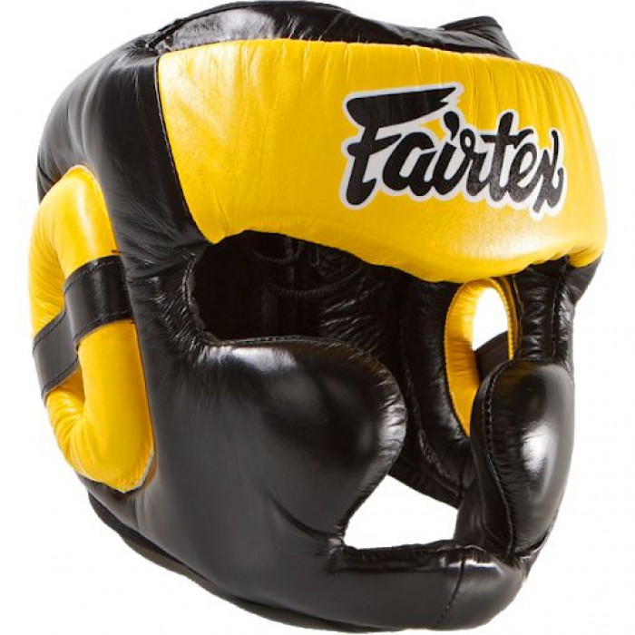 Шлем Fairtex HG13 black yellow (Full Head) L