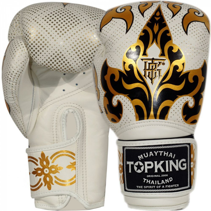 Боксерские перчатки TKB Kanok white 14 oz
