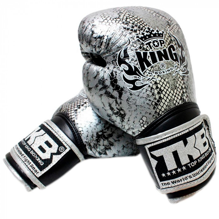 Боксерские перчатки TKB Snake Black Silver 10 oz