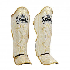 Защита голени Top King Shinguards "Super Snake" TKSGSS02 White(Gold) - XL