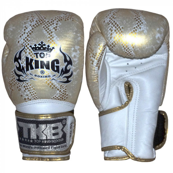 Боксерские перчатки TKB Snake White Gold 12 oz