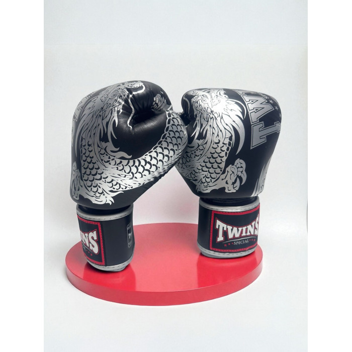 Боксерские перчатки TWINS Special FBGVL3-49 black silver 14 oz