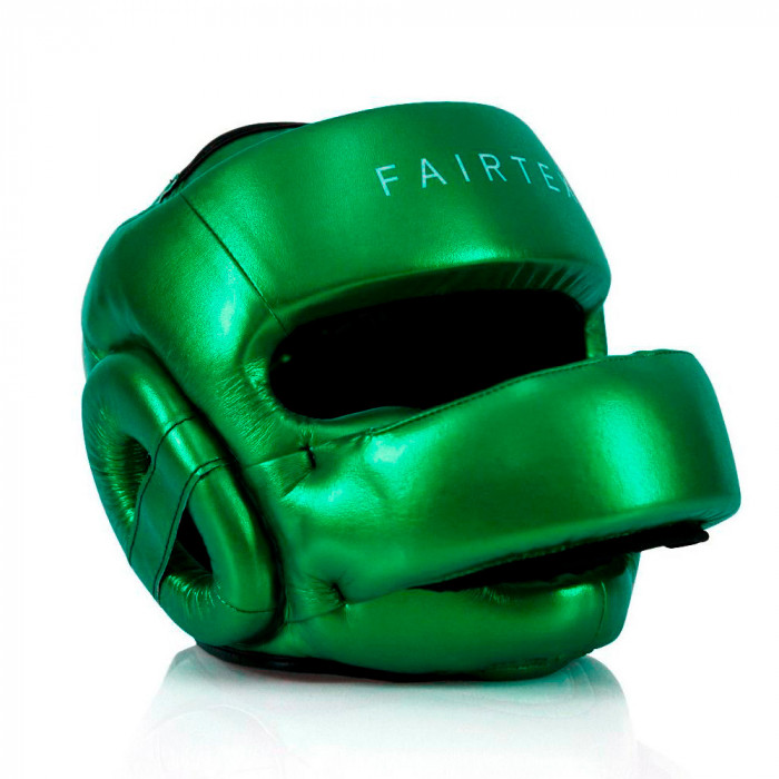 Шлем с бампером Fairtex HG17 green XL
