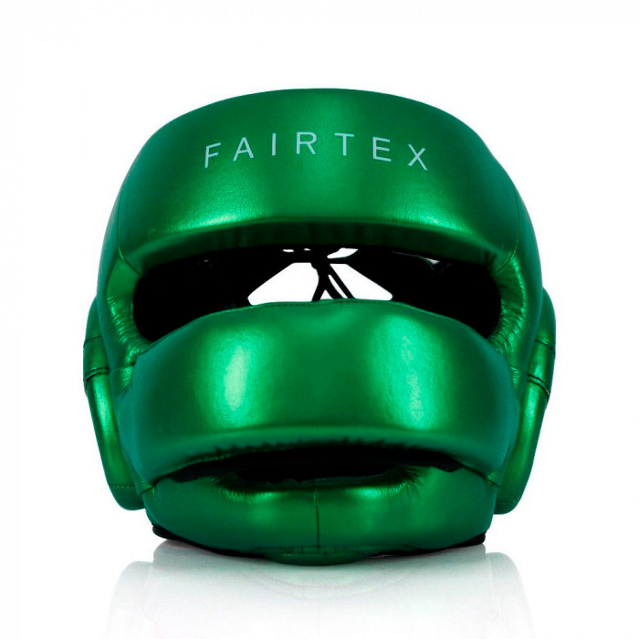 Шлем с бампером Fairtex HG17 green XL