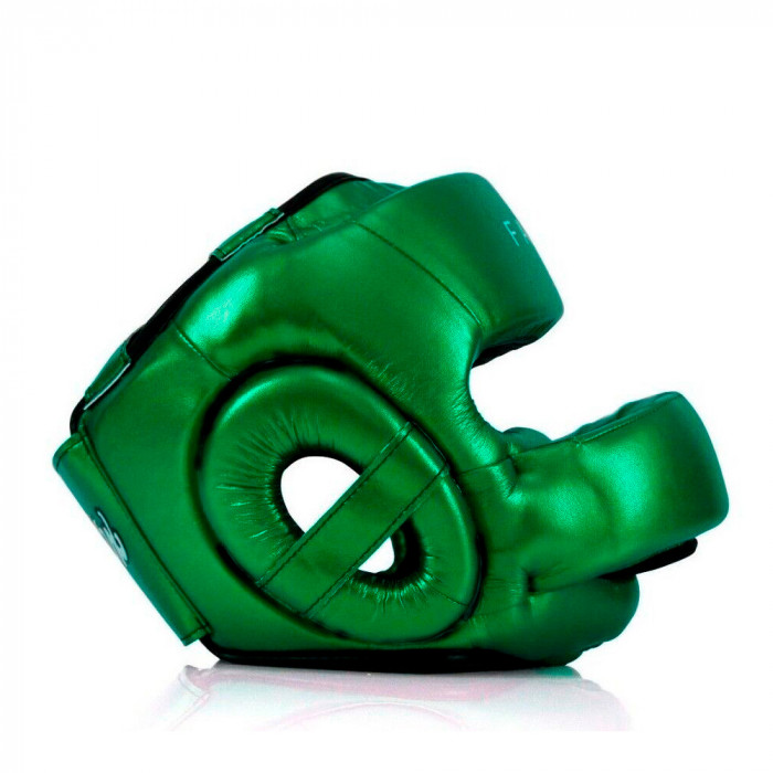 Шлем с бампером Fairtex HG17 green XL
