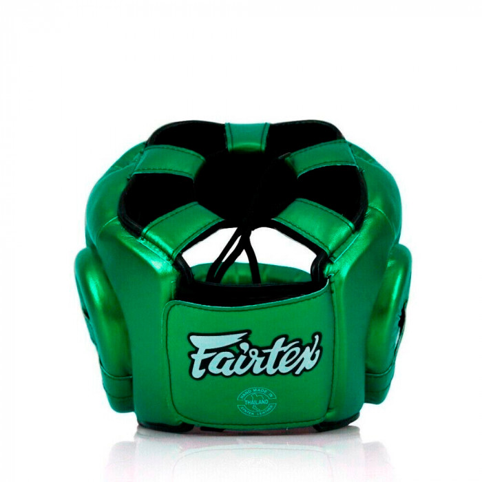 Шлем с бампером Fairtex HG17 green XL