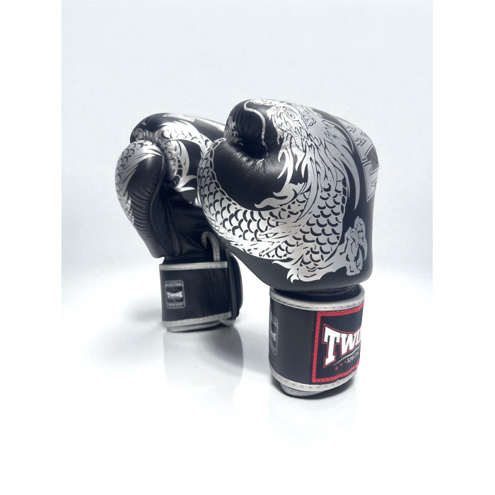 Боксерские перчатки TWINS Special FBGVL3-49 black-silver 12 oz