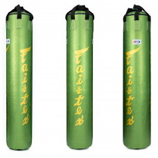 Боксерский мешок Fairtex HB6PY Green (gold silk screen) Banana Bag (БЕЗ НАПОЛНЕНИЯ)