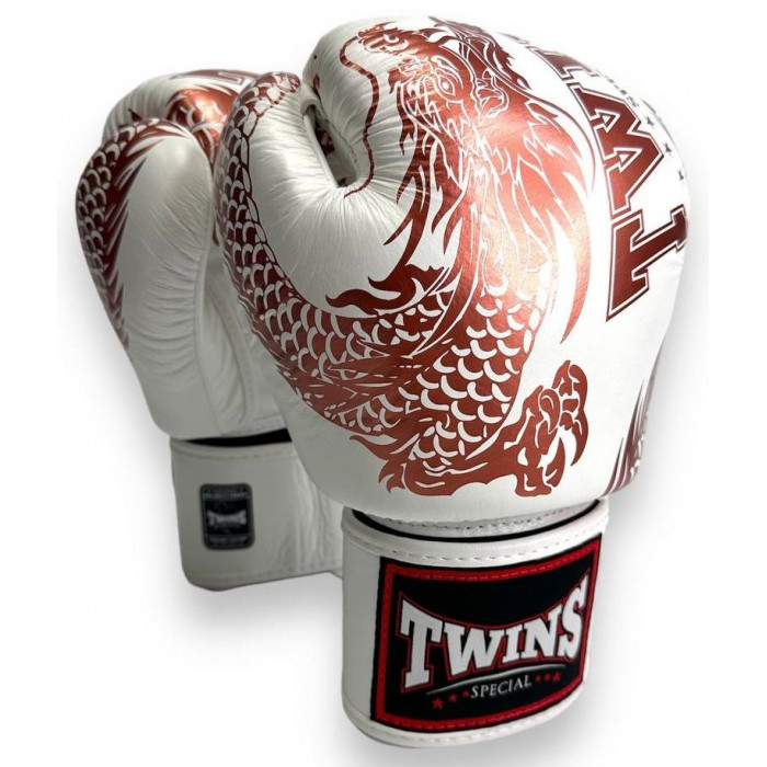 Боксерские перчатки TWINS Special FBGVL3-49 white brown 16 oz