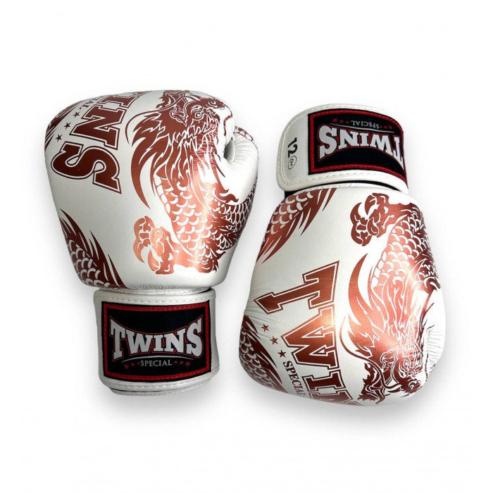 Боксерские перчатки TWINS Special FBGVL3-49 white brown 16 oz