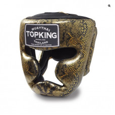 Боксерский шлем Top King Gold / Black "Snake Edition" Head Guard XL