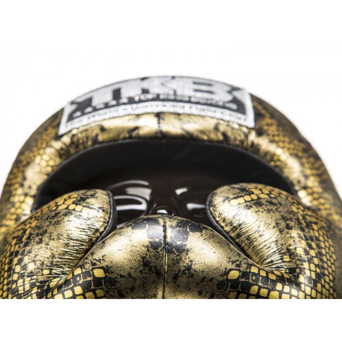 Боксерский шлем Top King Gold / Black Snake Edition Head Guard XL