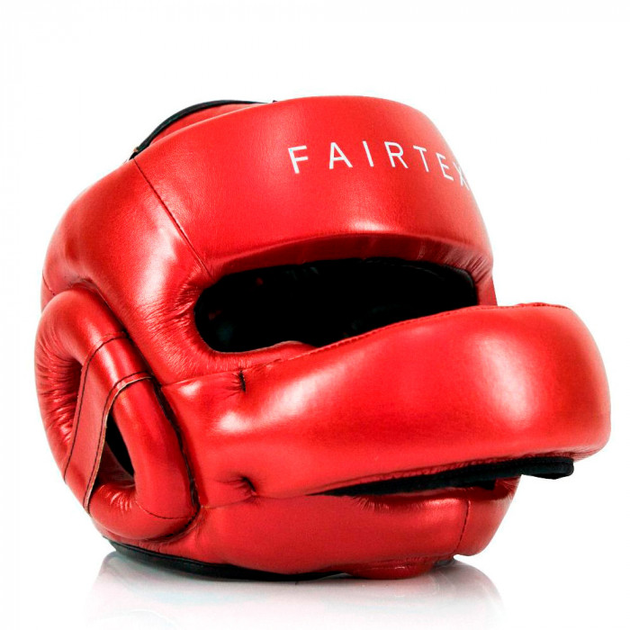Шлем с бампером Fairtex HG17 red XL