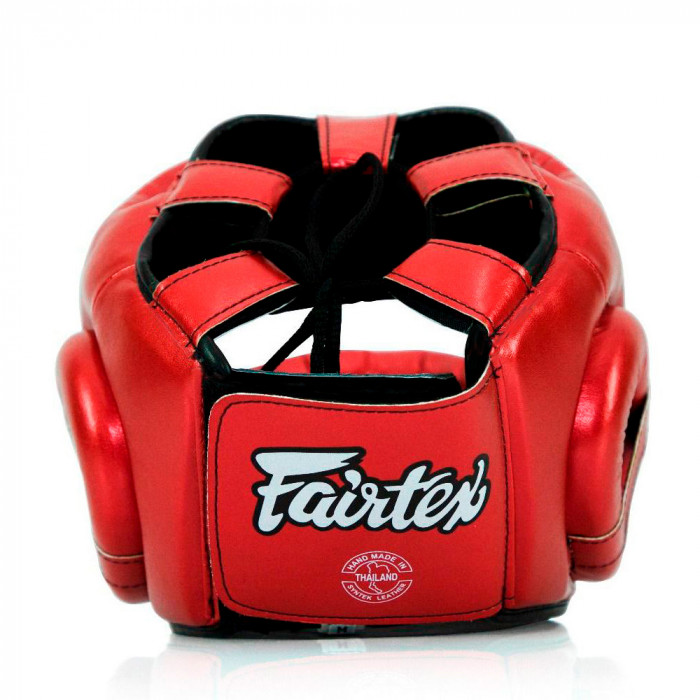 Шлем с бампером Fairtex HG17 red XL