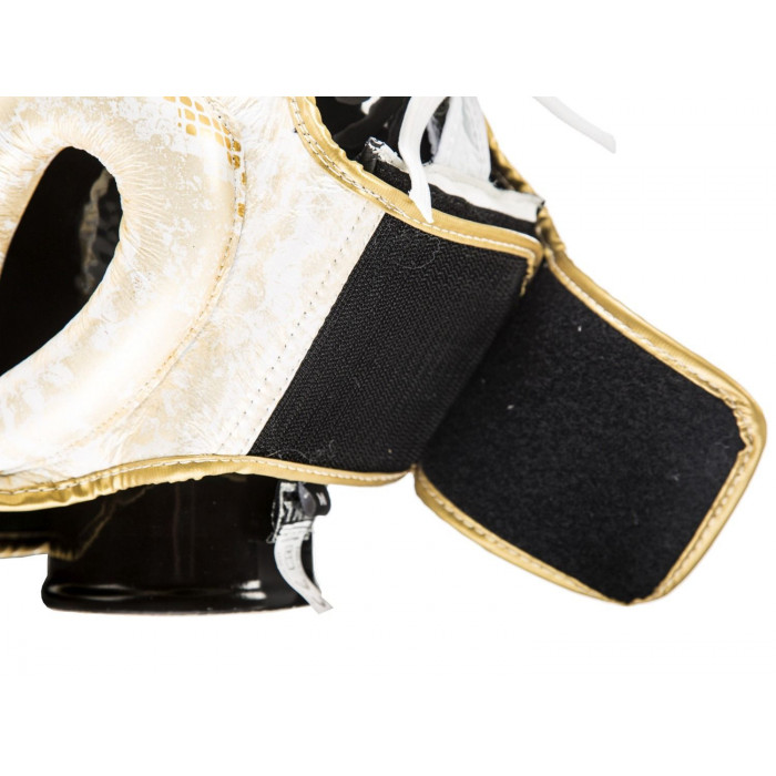 Боксерский шлем Top King Gold / White Snake Edition Head Guard L