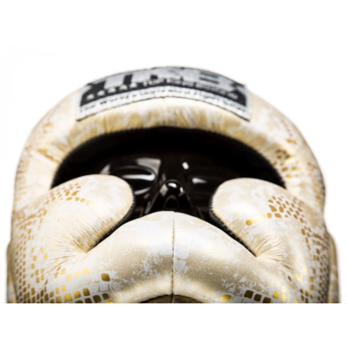 Боксерский шлем Top King Gold / White Snake Edition Head Guard XL