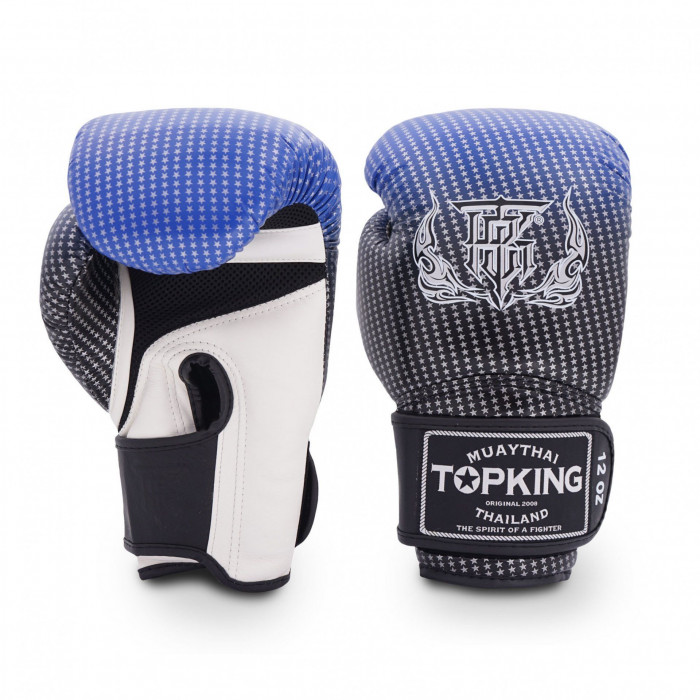 Боксерские перчатки Top King Boxing SUPER AIR STAR blue 14 oz