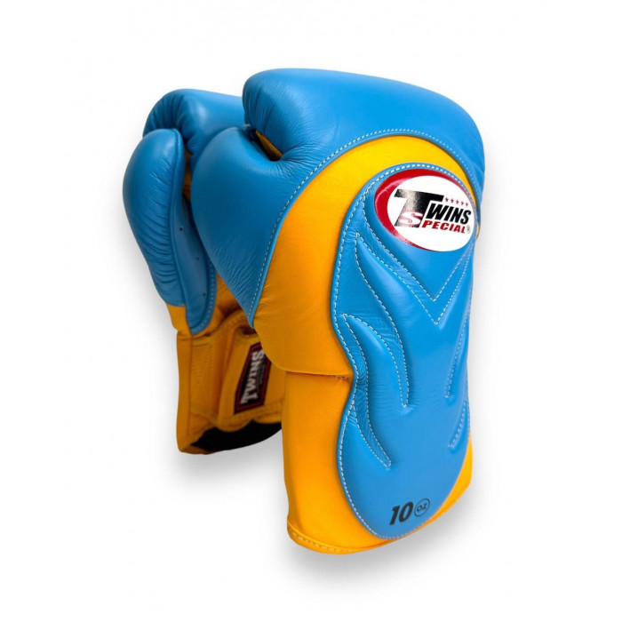 Боксерские ператки Twins Special BGVL6 yellow light blue 10 oz