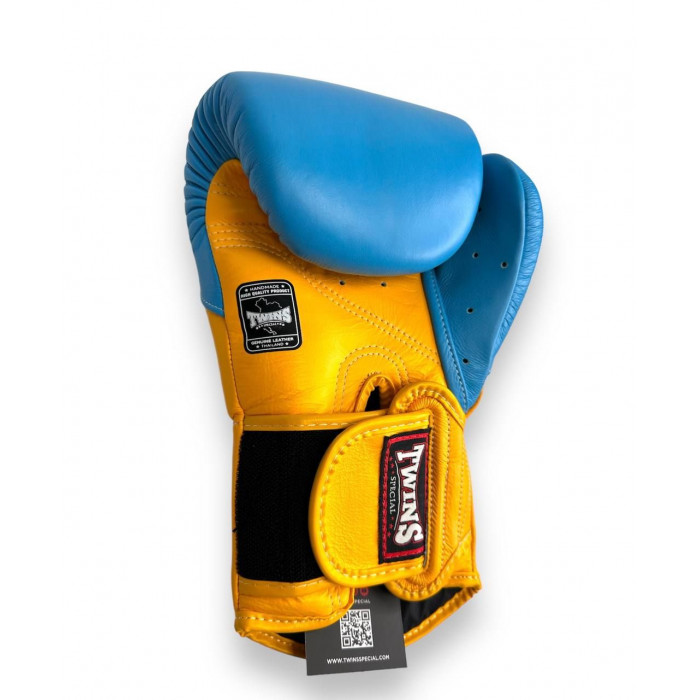 Боксерские ператки Twins Special BGVL6 yellow light blue 12 oz