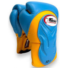 Боксерские ператки Twins Special BGVL6 yellow light blue 14 oz