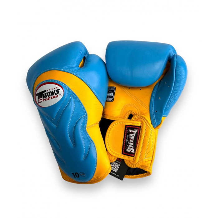 Боксерские ператки Twins Special BGVL6 yellow light blue 16 oz