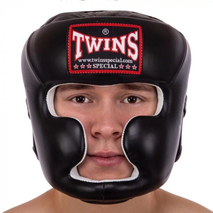 Защитный боксерский шлем Twins HGL6 black M