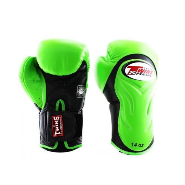 Боксерские перчатки BGVL6 black-green 12 oz