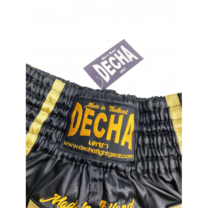 Шорты для тайского бокса Decha черный-золотой M