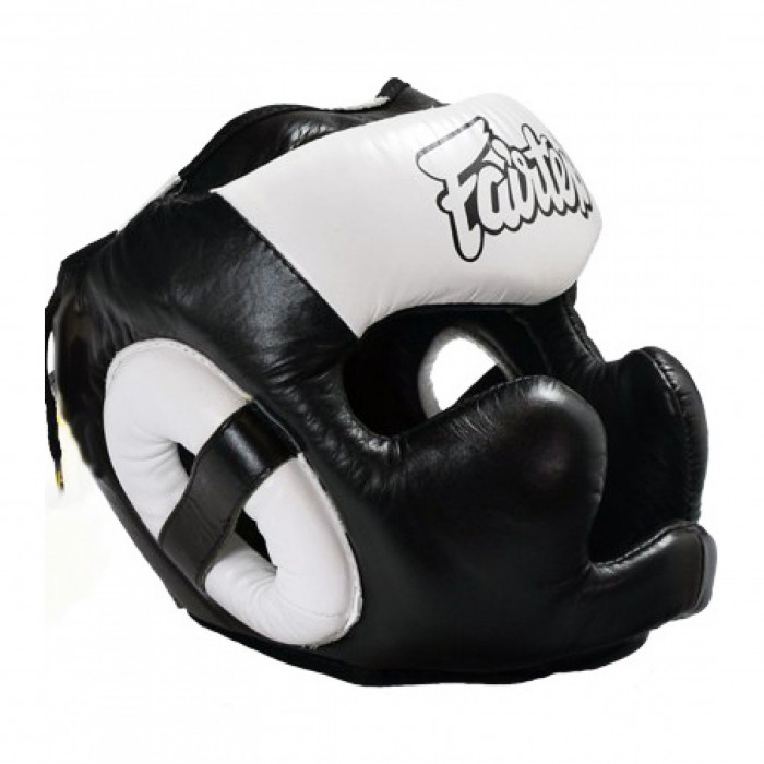 Шлем Fairtex HG13 black white (Full Head) L