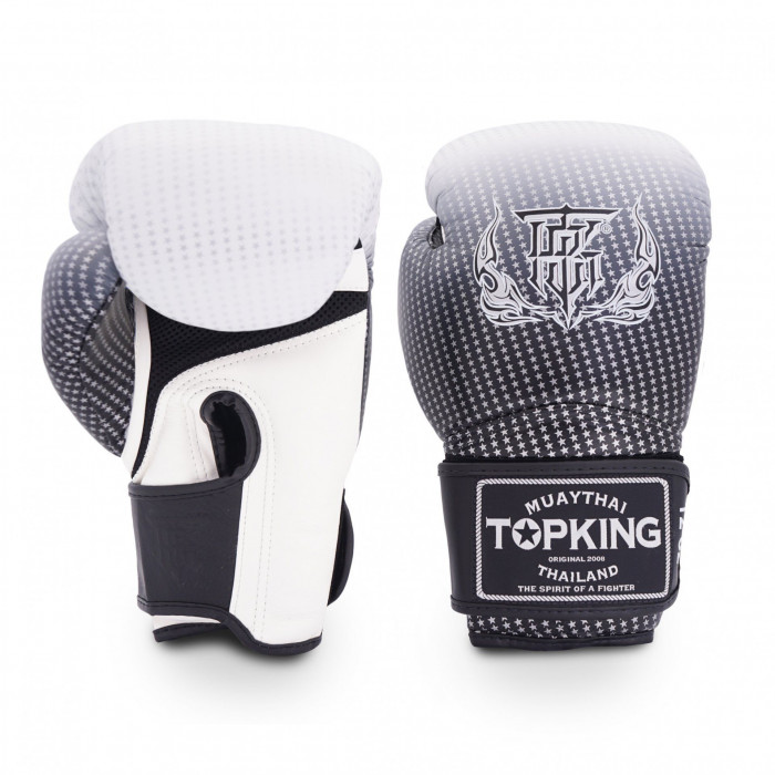Боксерские перчатки Top King Boxing SUPER AIR STAR silver 12 oz
