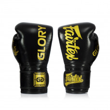 Боксерские перчатки турнира Glory Fairtex BGVG1 black 16 oz