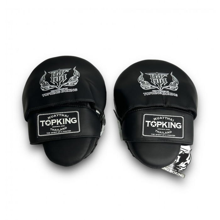 Средние боксёрские лапы Top King TKFMS white black