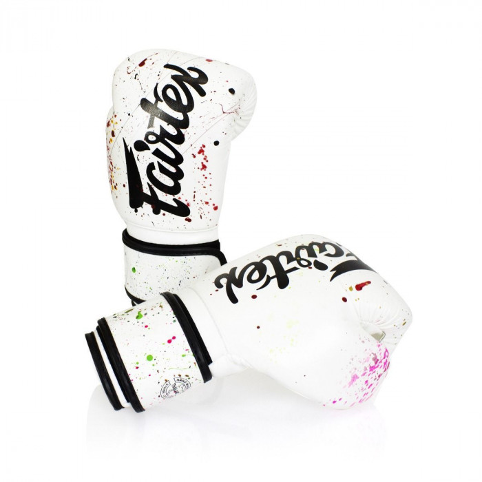 Боксерские перчатки Fairtex BGV14 painter white 14 oz