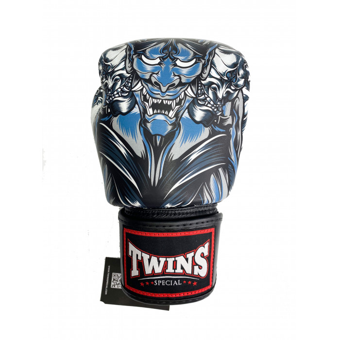 Боксерские перчатки Twins FBGVL3-58 (Кабуки) grey 8 oz