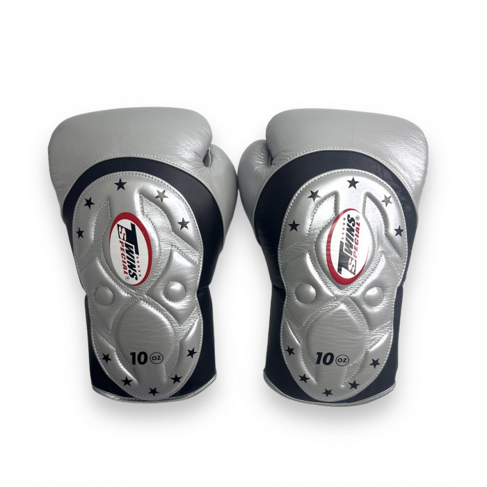 Боксерские перчатки Twins BGVL6 MK Silver 14 oz