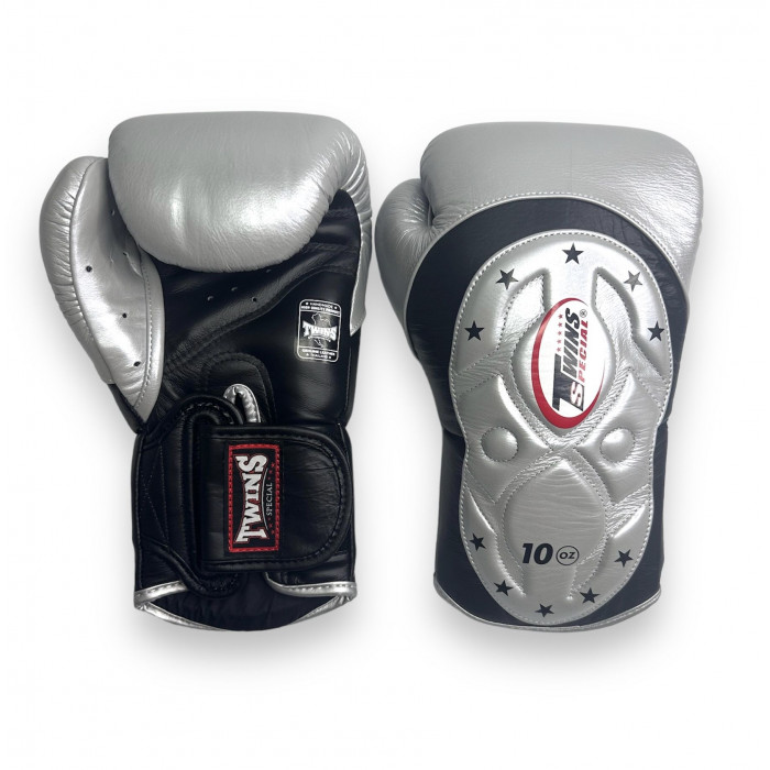 Боксерские перчатки Twins BGVL6 MK Silver 14 oz