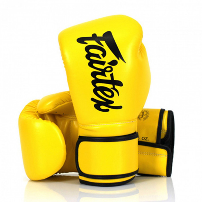 Боксерские перчатки Fairtex BGV14 yellow 10 oz