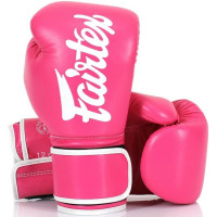 Боксерские перчатки Fairtex BGV14 pink-white 14 oz